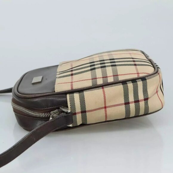 BURBERRY Nova Check Shoulder Bag Canvas Beige Auth - Picture 12 of 16